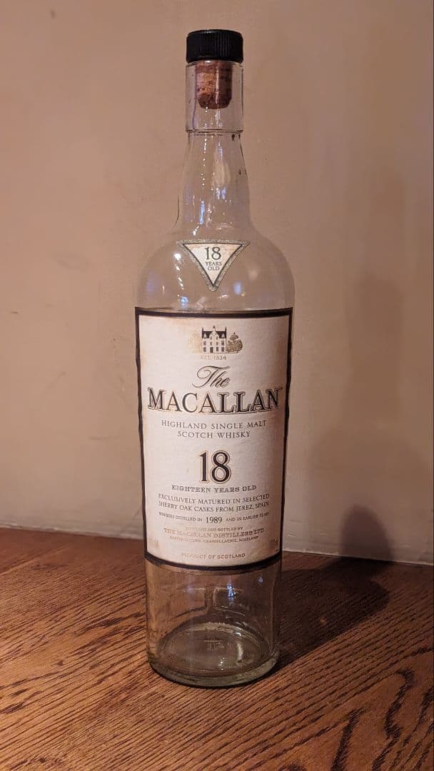 【激レア】【稀少】ザ・マッカラン 1989 18年 空瓶