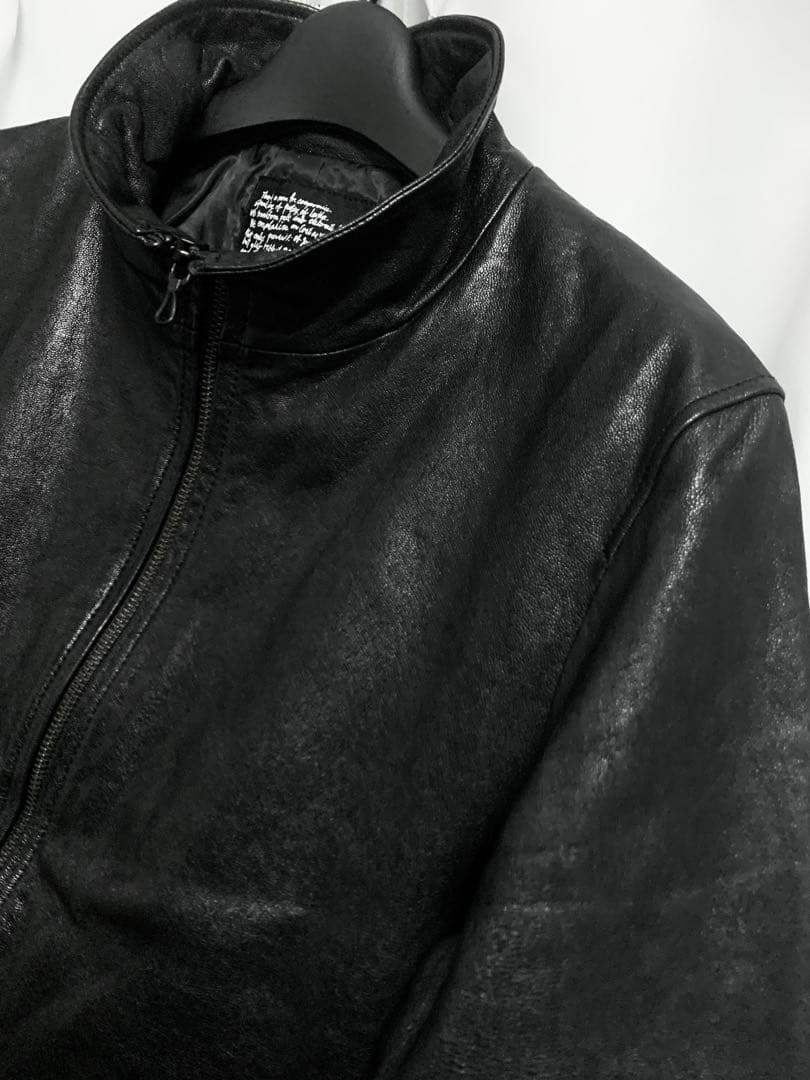 希少XL◎ NANO UNIVERSE ゴートレザー シングルライダース 中綿入