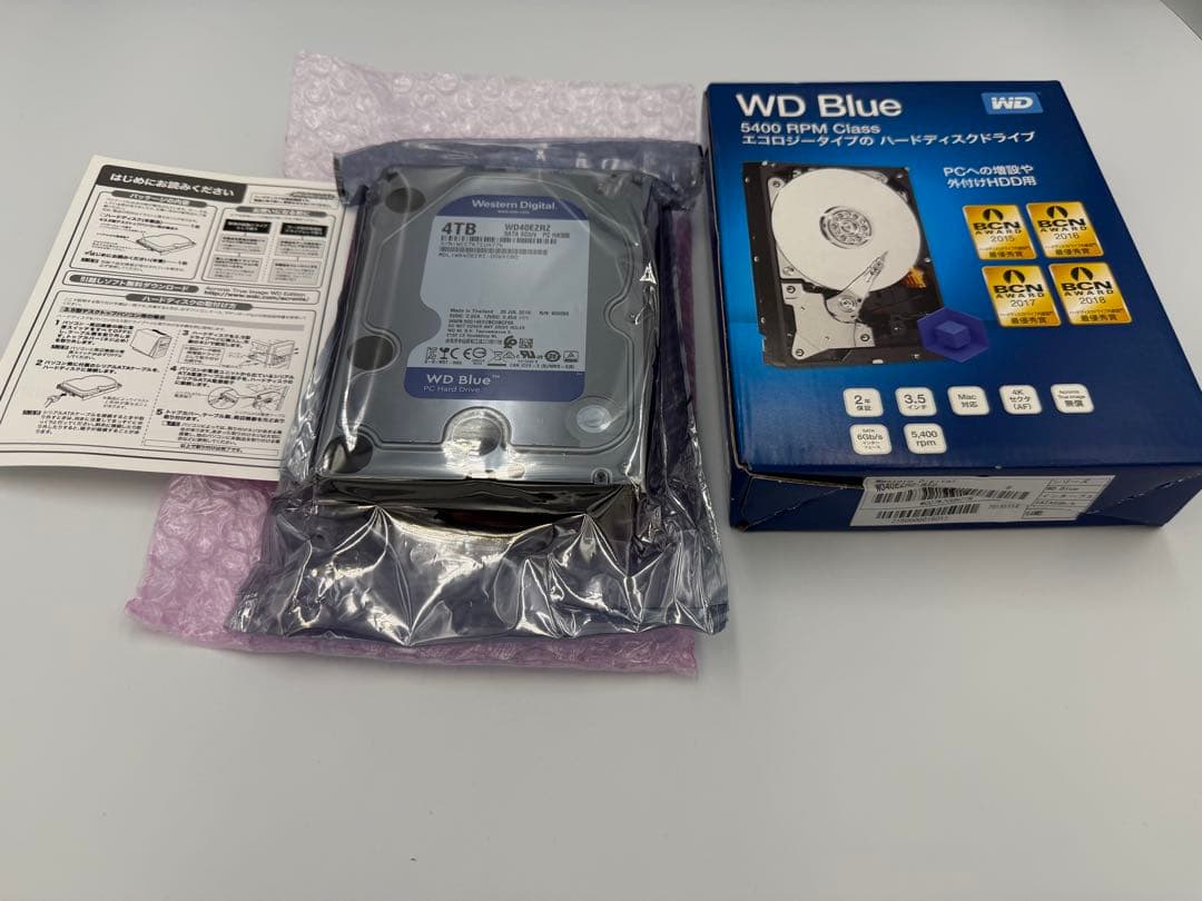 新品未使用 WD 4.0TB 5台 HDD CMR WD40EZRZ-RT2