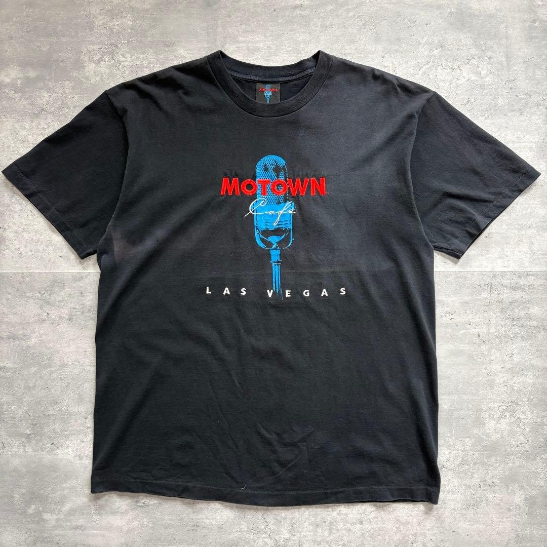 90s　XL　USA製　MOTOWN CAFE　スーベニア　刺繍