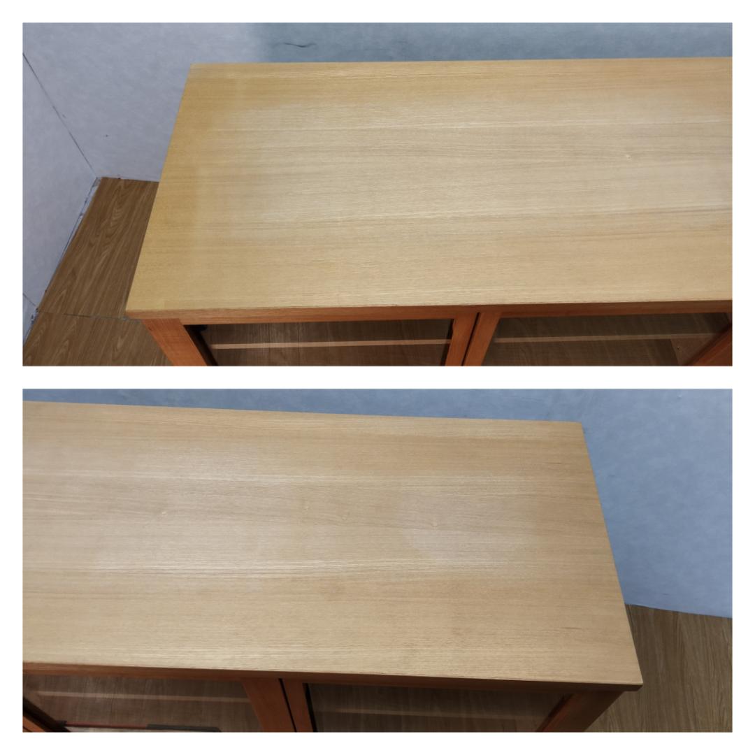 K♢116 無印良品 オーク材 キャビネット 大 ガラス扉