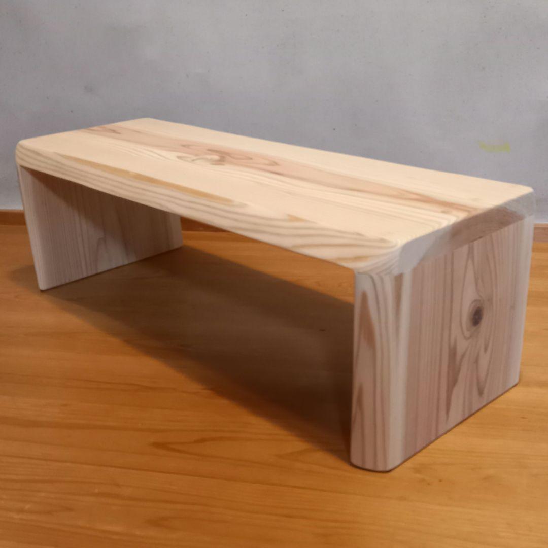 一点モノ　国産杉　靴脱ぎスツール