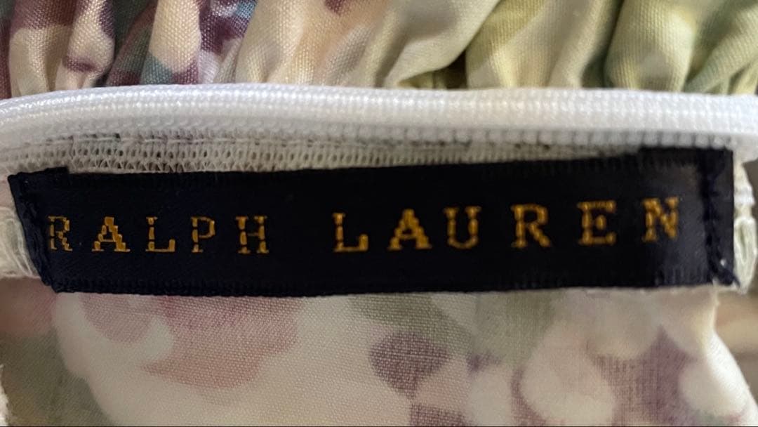 新品未使用✳︎ラルフローレン✳︎花柄✳︎45x45cmフリル付クッションカバー2枚