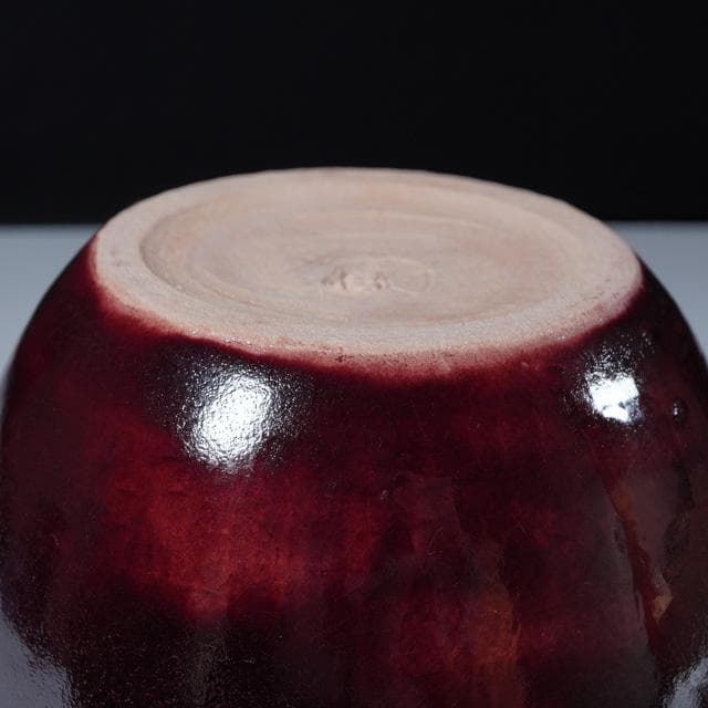 吉向蕃斉(七代松月)　三彩貼花文水指　共箱　茶道具　楽焼　大阪