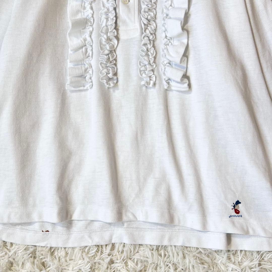 45R ハチノス カノコ 908 オーシャン ポロ 再び フリル ホワイト