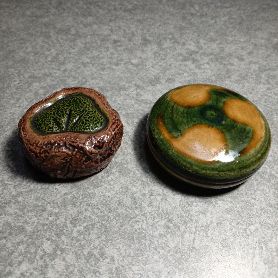 陶器 香合 動物型（鶏） 木箱付まとめて8点