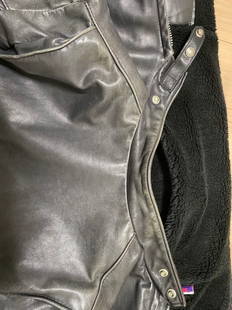 Schott ブラック シングルライダース 36