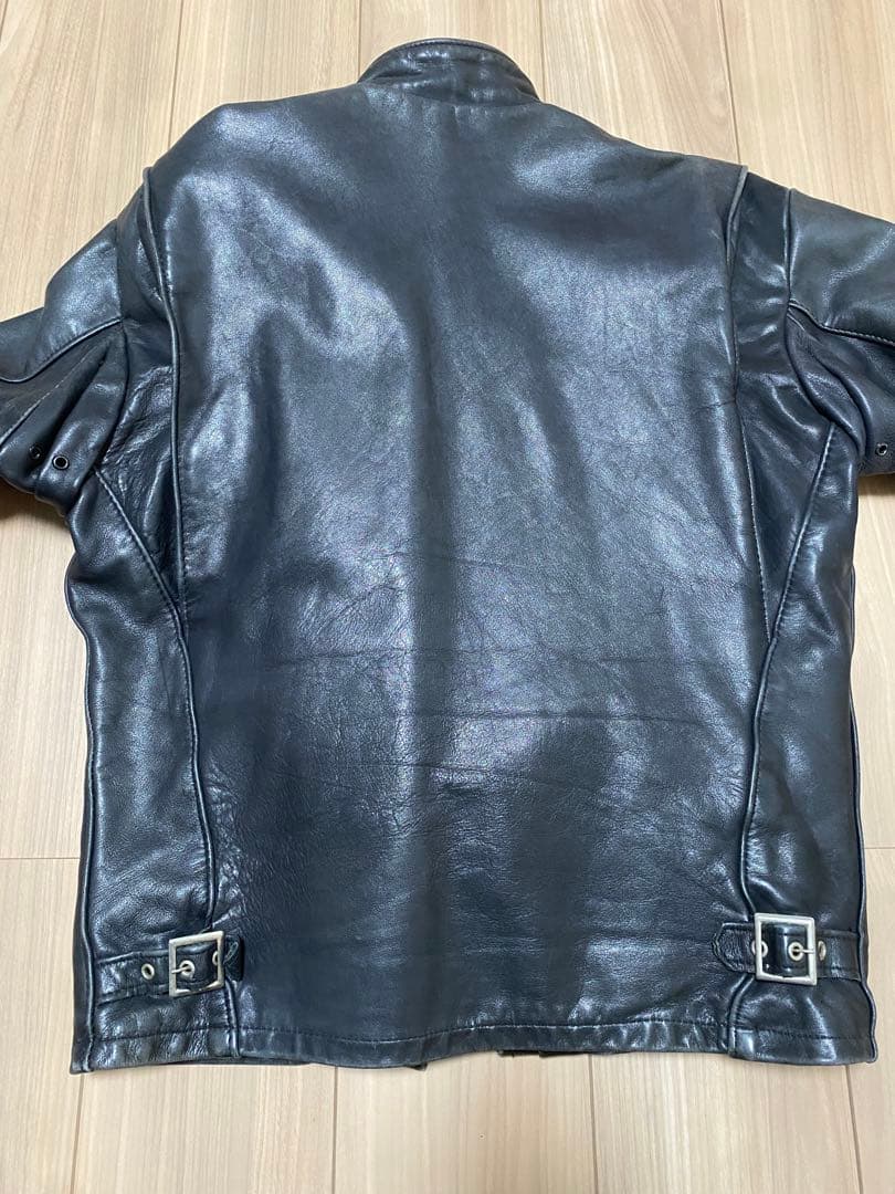 Schott ブラック シングルライダース 36