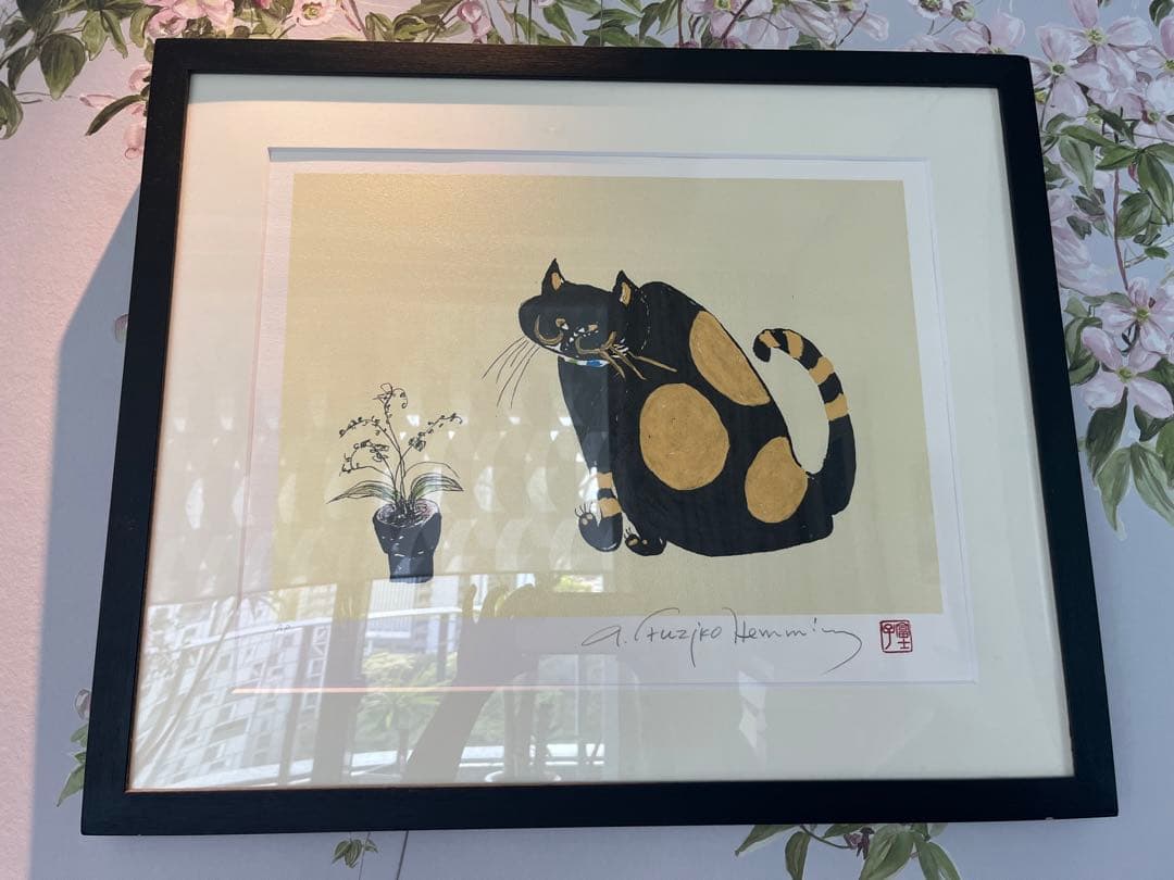 【真作】フジコヘミング　くりくり　シルクスクリーン　AP 直筆サイン　希少