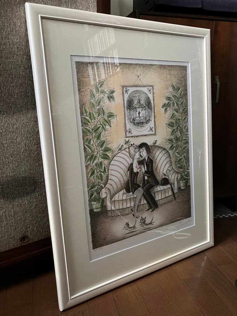 レイモン・ペイネ(二人のソファー)オリジナルリトグラフ版画