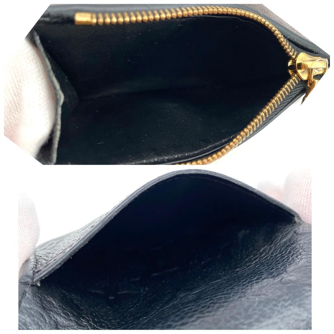 ルイヴィトン モノグラム アンプラント ポルトフォイユ ゾエ 三つ折り財布 黒