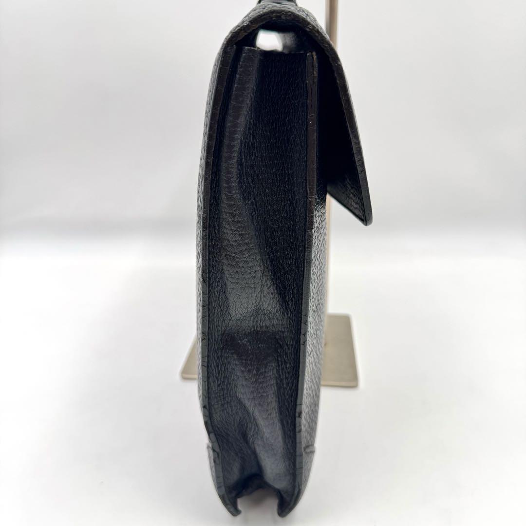 LOEWE ビジネスバッグ　ブラック　オールレザー　アナグラム　A4収納