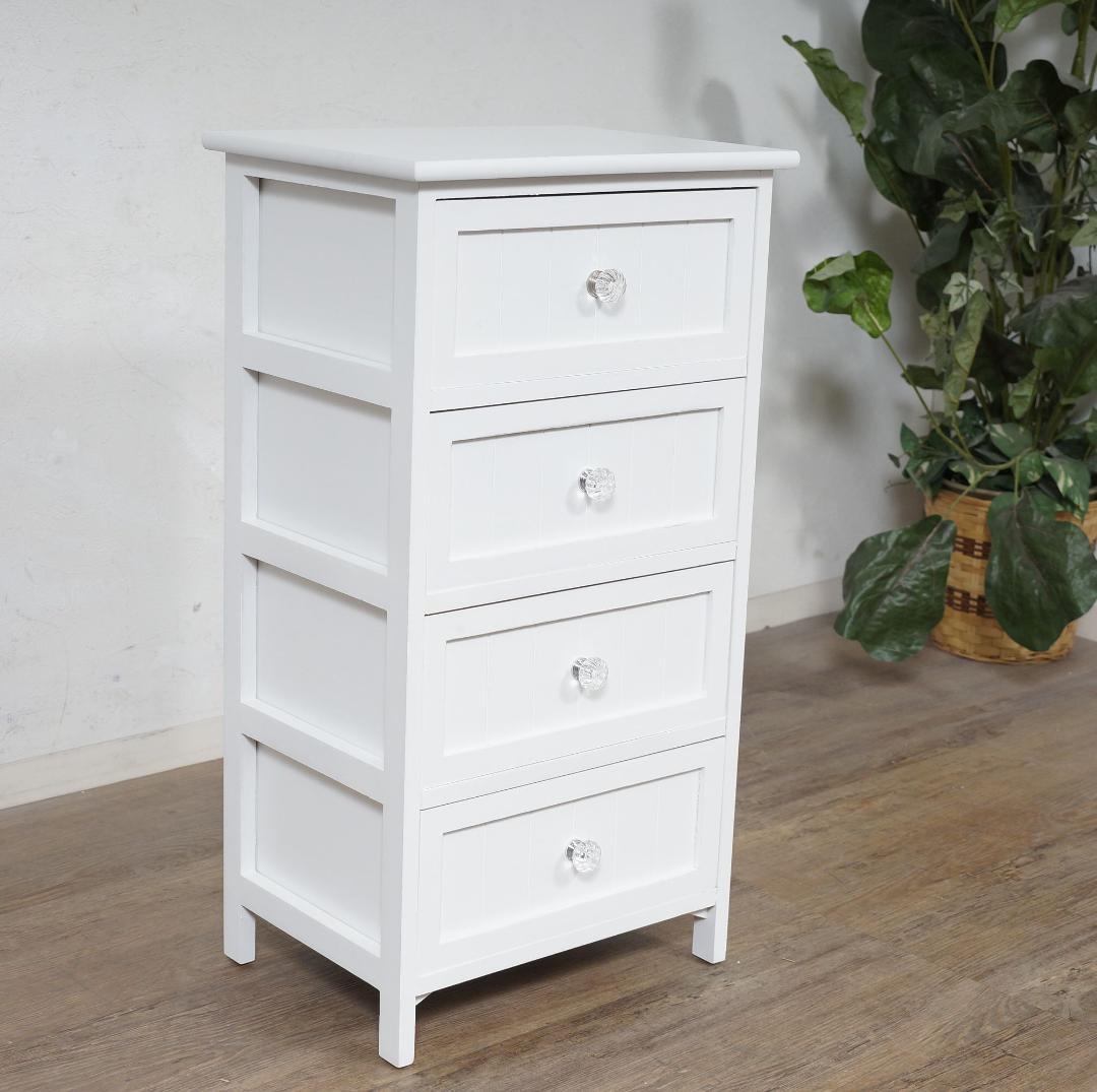 【新品・未使用】　ランドリーチェスト　4段　パンプキン取っ手