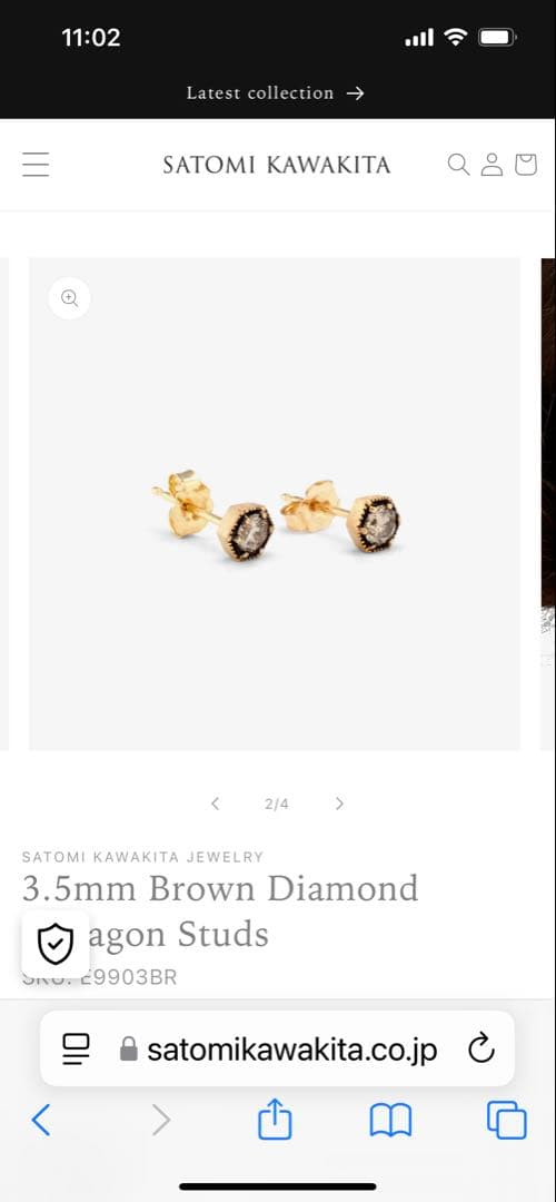 satomi kawakita ピアス　３.5ミリサイズ