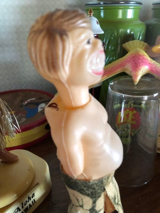 ティキ　ハワイ　ハワイアン　ソフビ　ビンテージ　アメリカ　人形　メネフネ