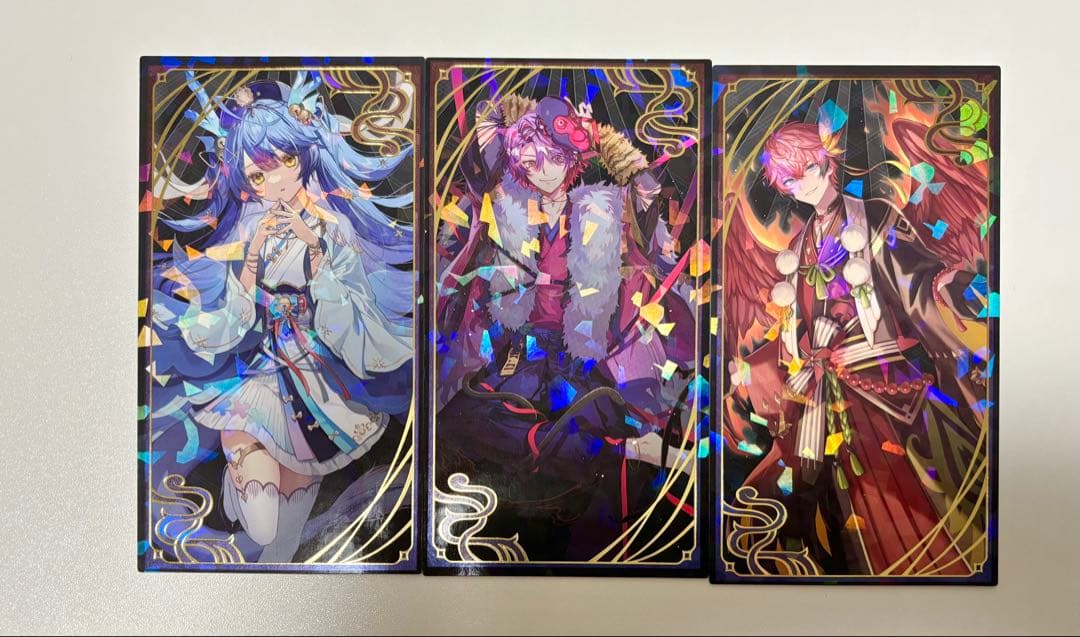 にじさんじ妖怪万化　お札風カード（渡会雲雀・赤城ウェン・天宮こころレア）バラ売○