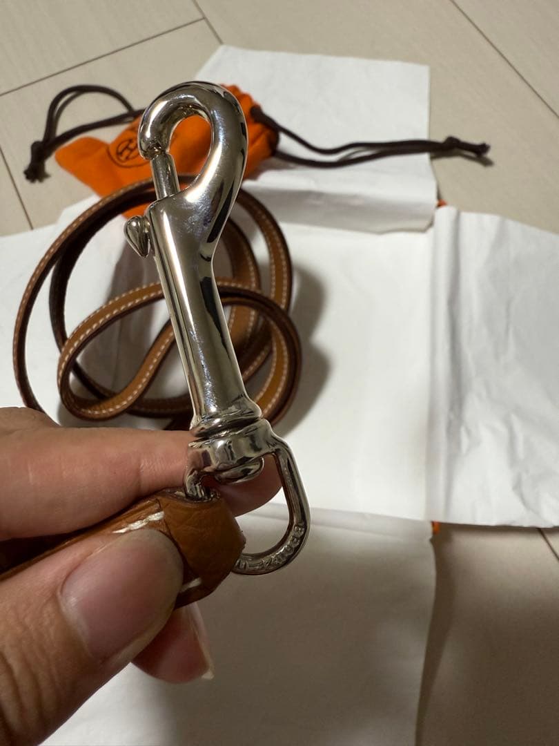 HERMES ケリーシルバー金具ブラウンリード 新品未使用