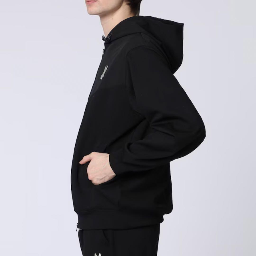 サイコバニー・異素材切替 ワッフルストレッチ パーカ＆パンツ セットアップ