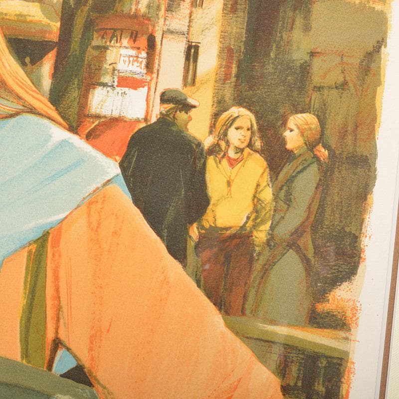 斉藤三郎　版画　EA　「モンターニュ通り」　額装　箱付　C　Ｒ5917Ｃ