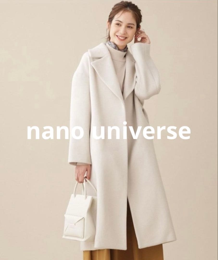 nano UNIVERSE MANTECO ベルテッドチェスターコート 38