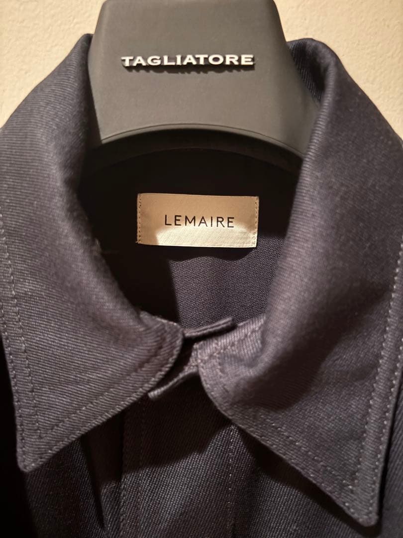 LEMAIRE ウール ワークシャツジャケット ブルーグレー サイズ：46