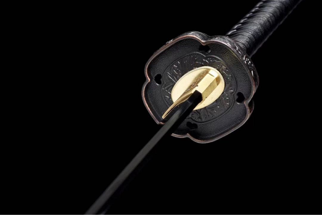 黒獅 高級本格居合刀 本牛革柄巻 日本刀 模造刀 武具 舞踊刀 太刀 武蔵