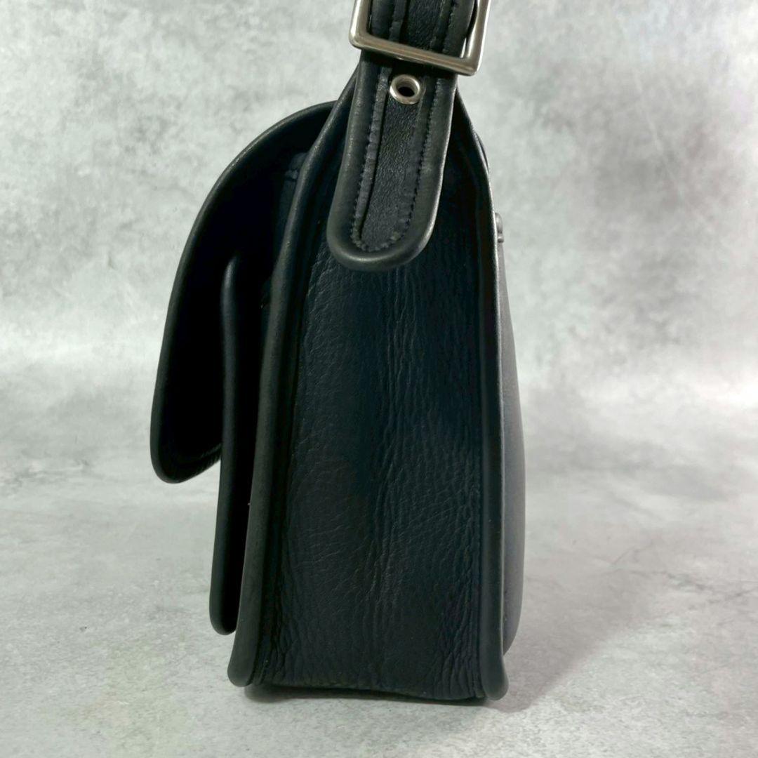 極美品 オールドコーチ ランブラー ショルダーバッグ レザー 黒 シルバー