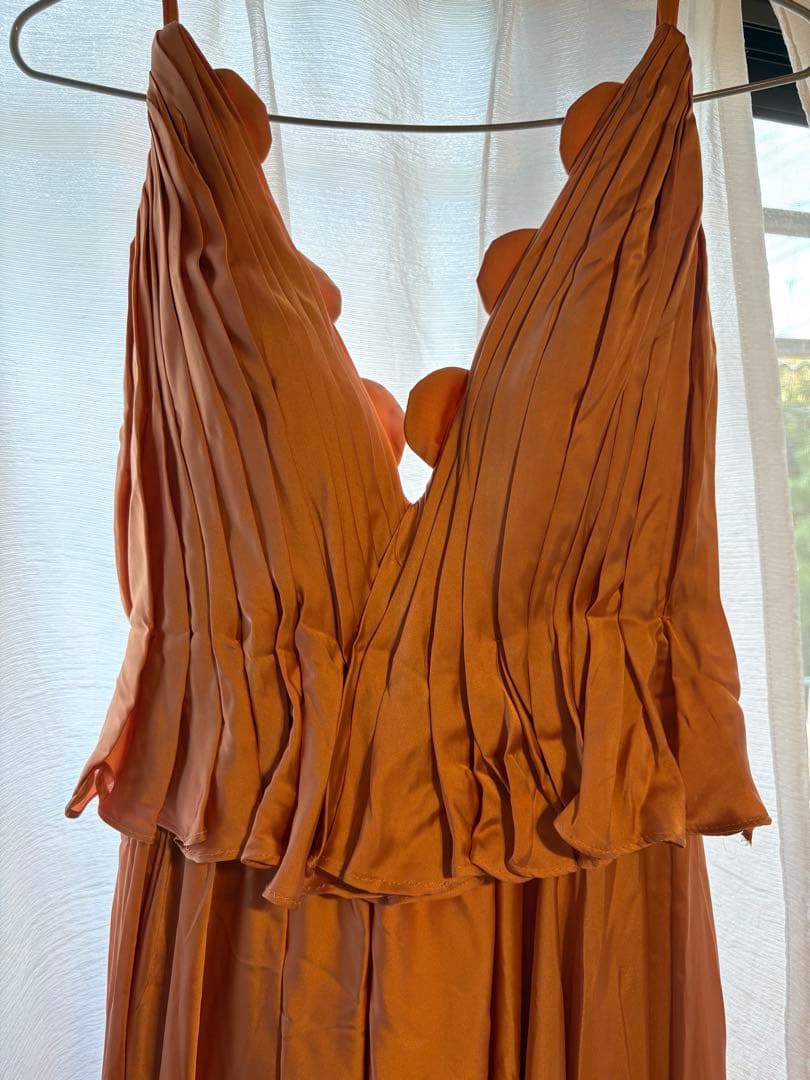 テラコッタカラードレス　結婚式　前撮り　二次会