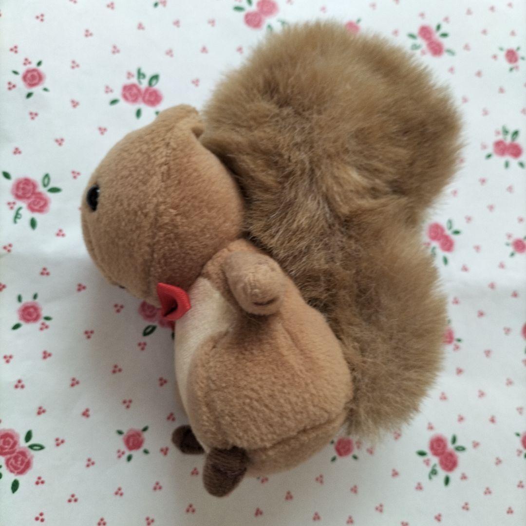 りぼん [こどものおもちゃ]まろ リス ぬいぐるみ 平成レトロ