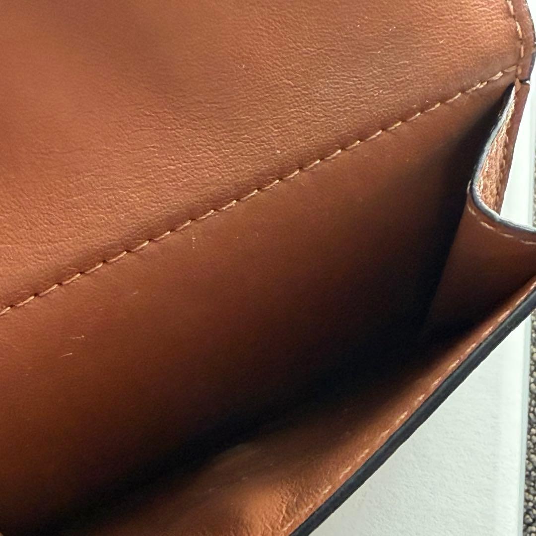 LOEWE 折り財布 コンパクト財布 ブラウン　アナグラム