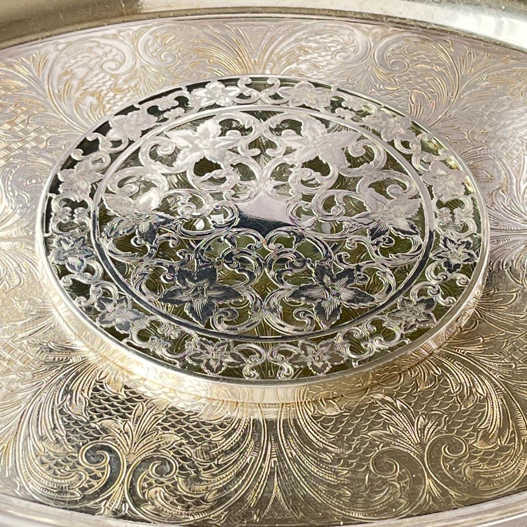 【WEBSTER】 【純銀 / ガラス】ティーセンター 15cm スターリング