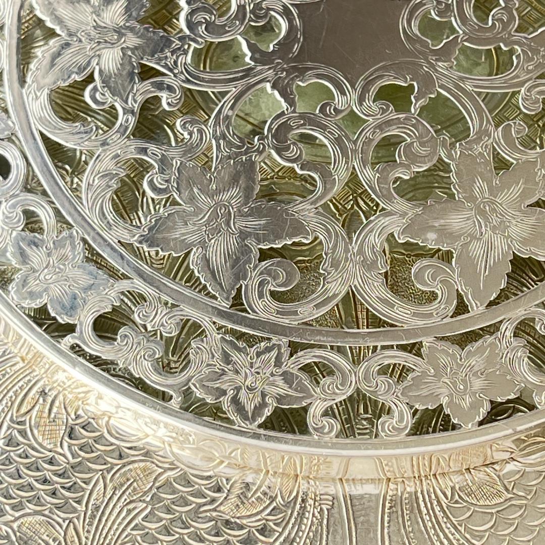 【WEBSTER】 【純銀 / ガラス】ティーセンター 15cm スターリング