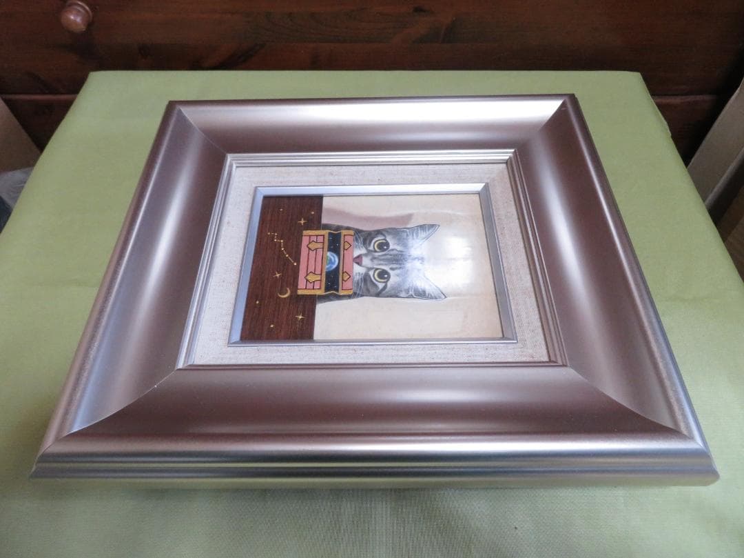 ◆　岡雅明　「星の宝箱」　油彩　F0号 一枚の繪　◆