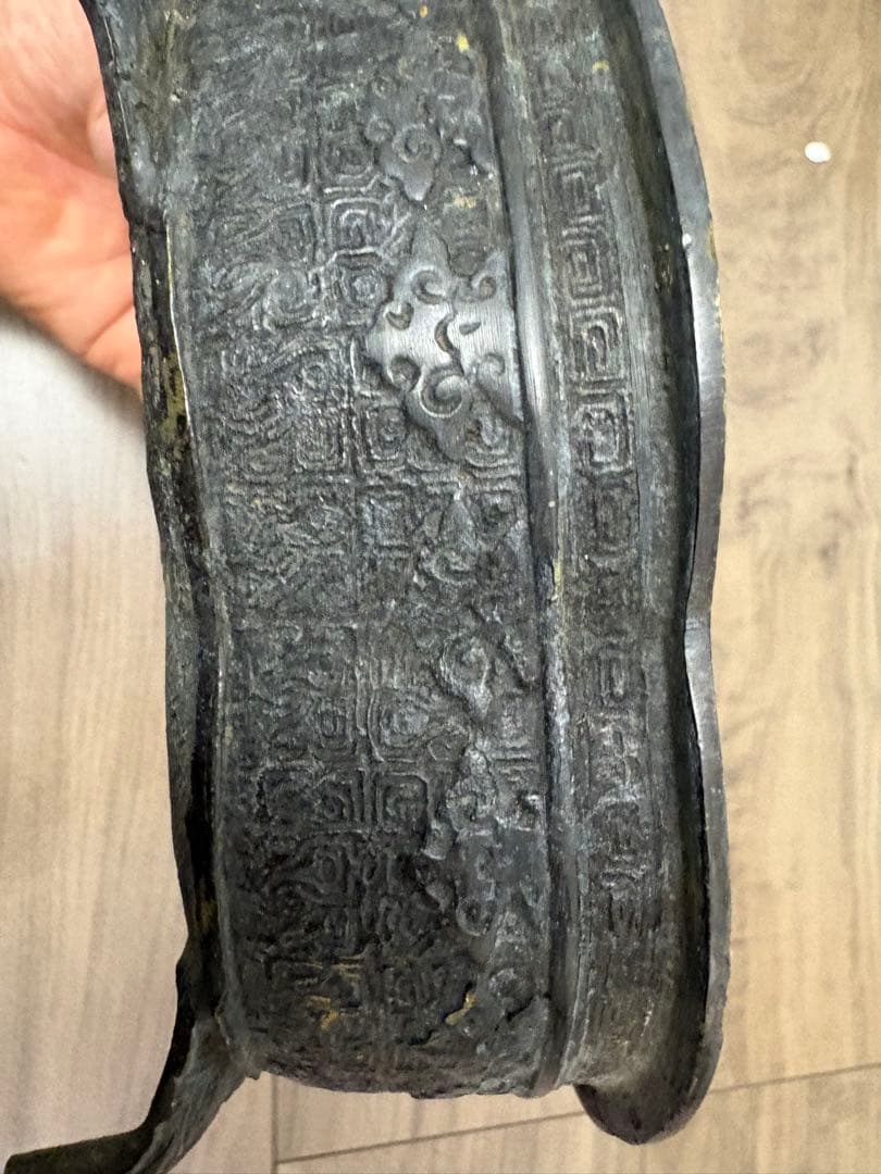 小振り　水盤　砂鉢　華道　花器　古銅製