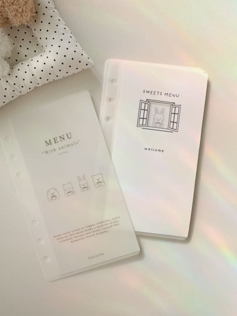 A6 refill MENU with animals 2300円
