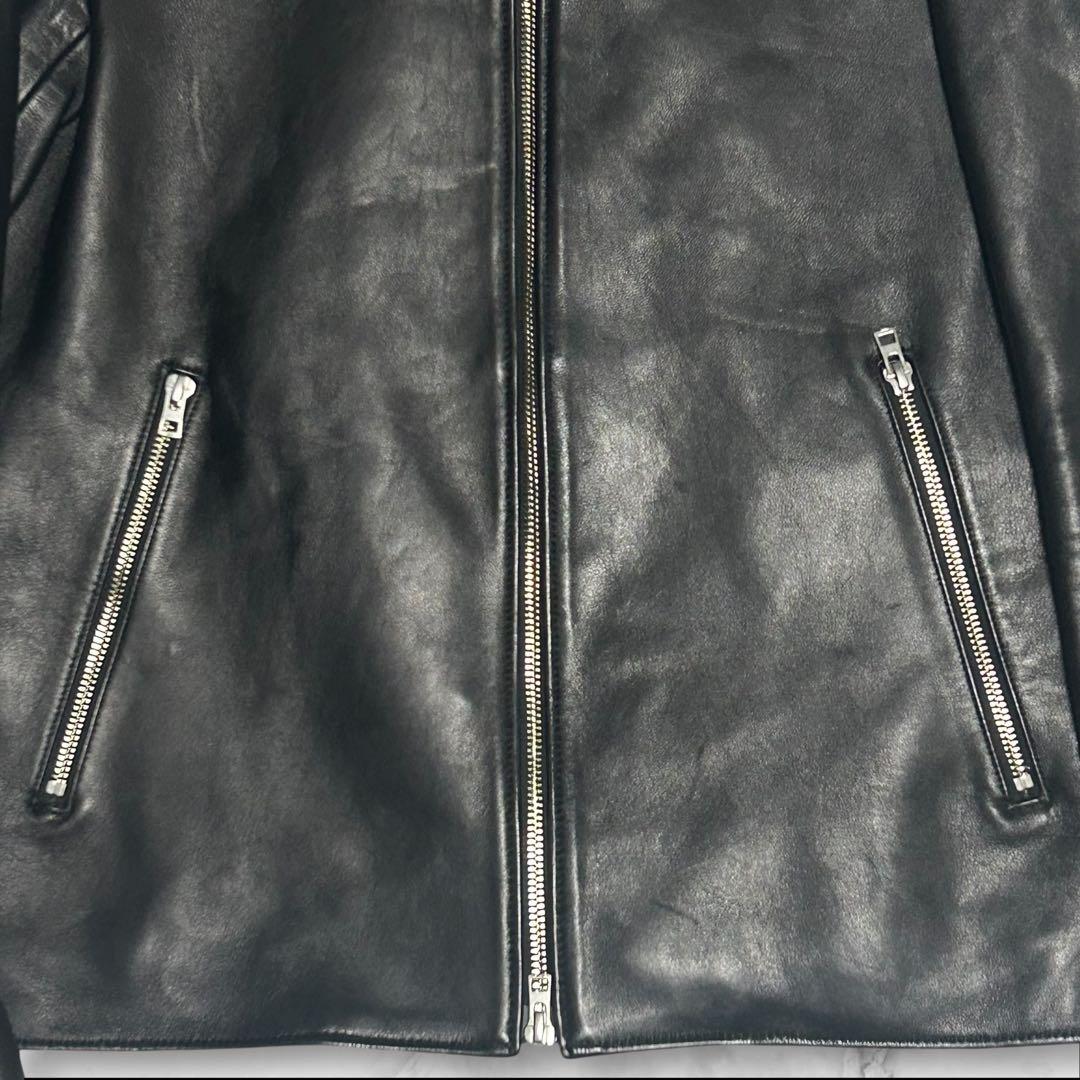 きーちゃん LIDNM レザーライダースジャケット　シングルライダース　シ