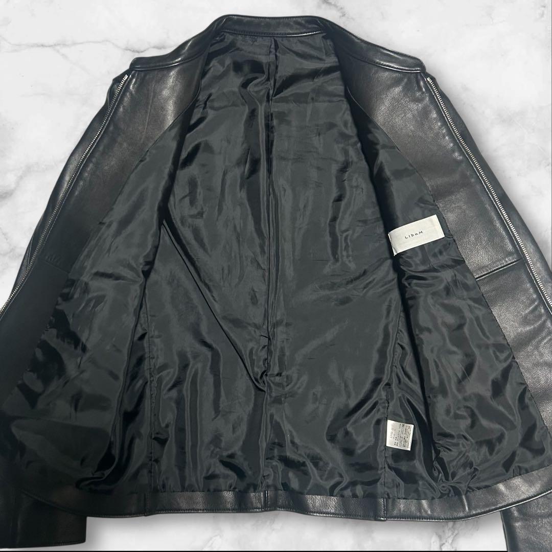 きーちゃん LIDNM レザーライダースジャケット　シングルライダース　シ
