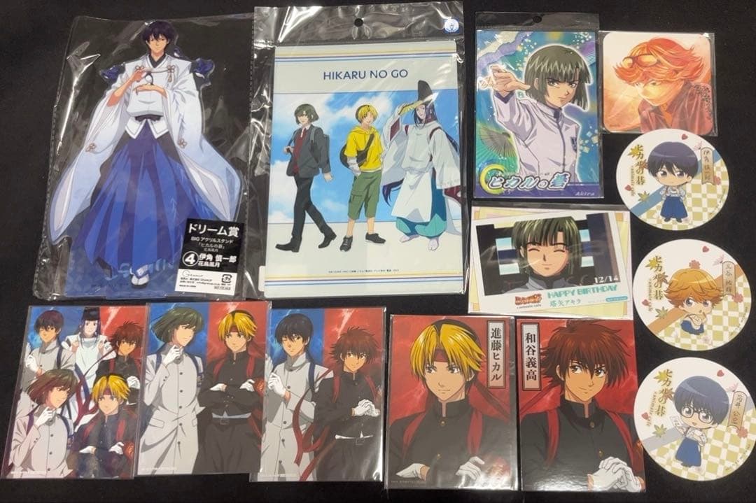 ヒカルの碁　小畑健　花鳥風月　塔矢アキラ　ヒカル　佐為　缶バッジ　くじ　歌絵巻