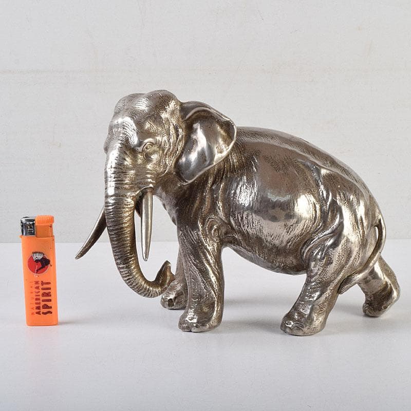 金属工芸　象　置物　重さ約1713g　V　9092