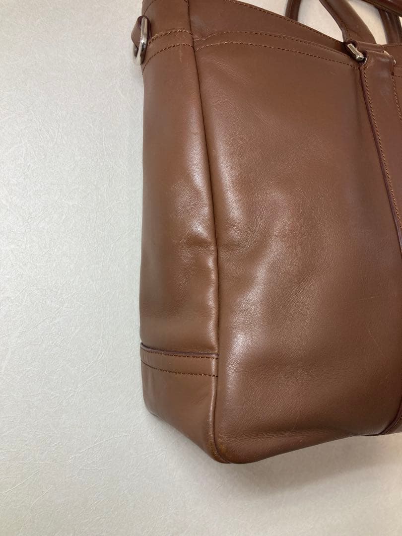 【美品】COACH レキシントンレザー メトロポリタントート ブラウン 3室