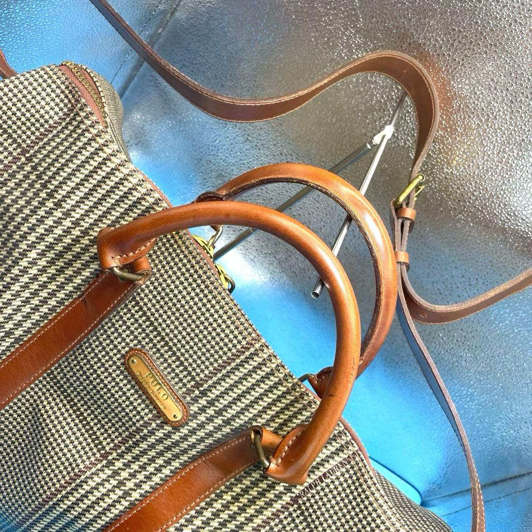 RalphLauren ポロラルフローレン ボストンバッグ　　千鳥柄