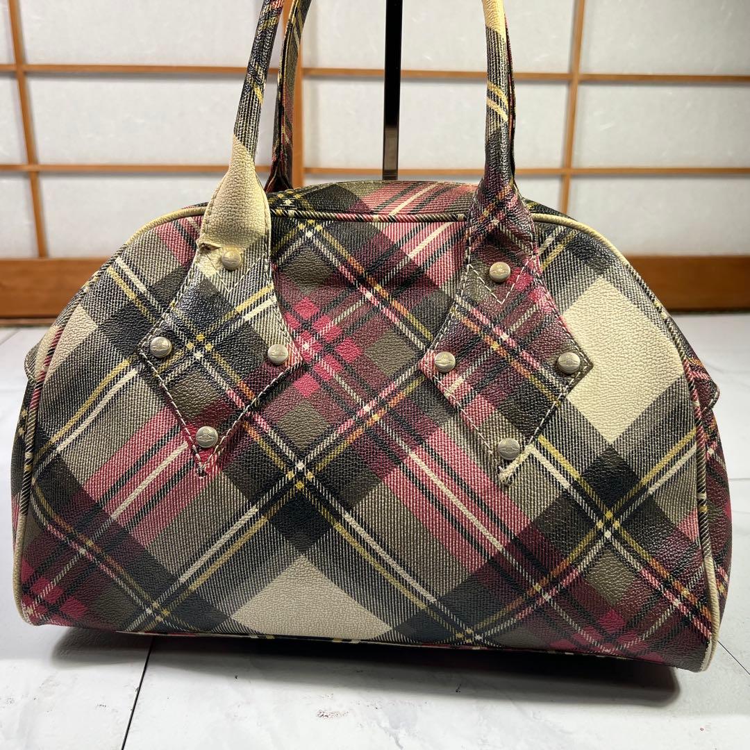 ヴィヴィアンウエストウッド ハンドバッグ ミニボストン チェック柄