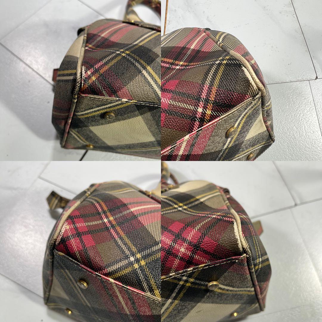 ヴィヴィアンウエストウッド ハンドバッグ ミニボストン チェック柄