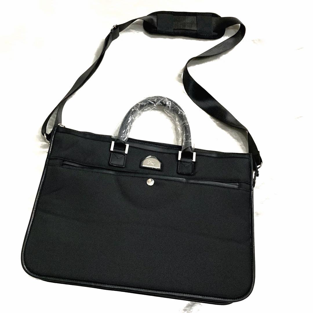 ちぃさん バーバリー 2wayビジネスバッグ ナイロン×レザー チェック柄