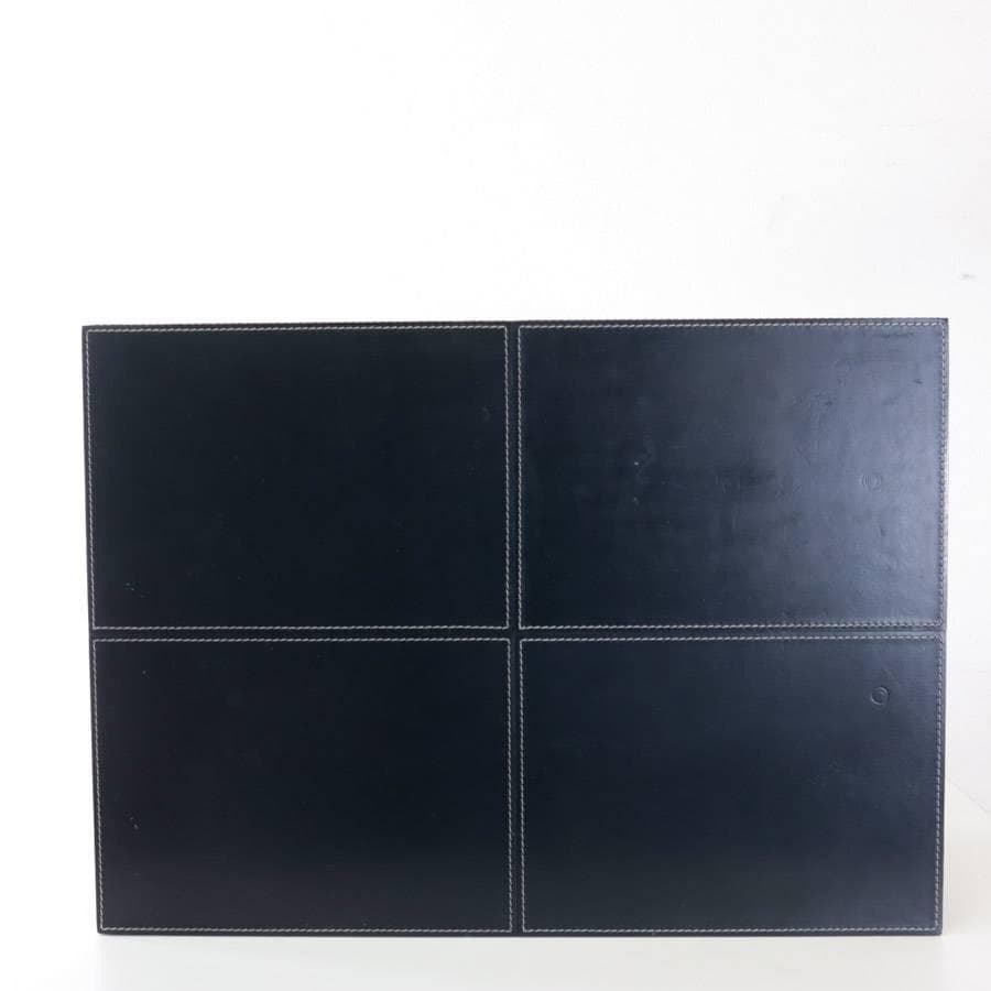 アクタス 本革レザー サイドテーブル ブラック ホワイトステッチ 廃番