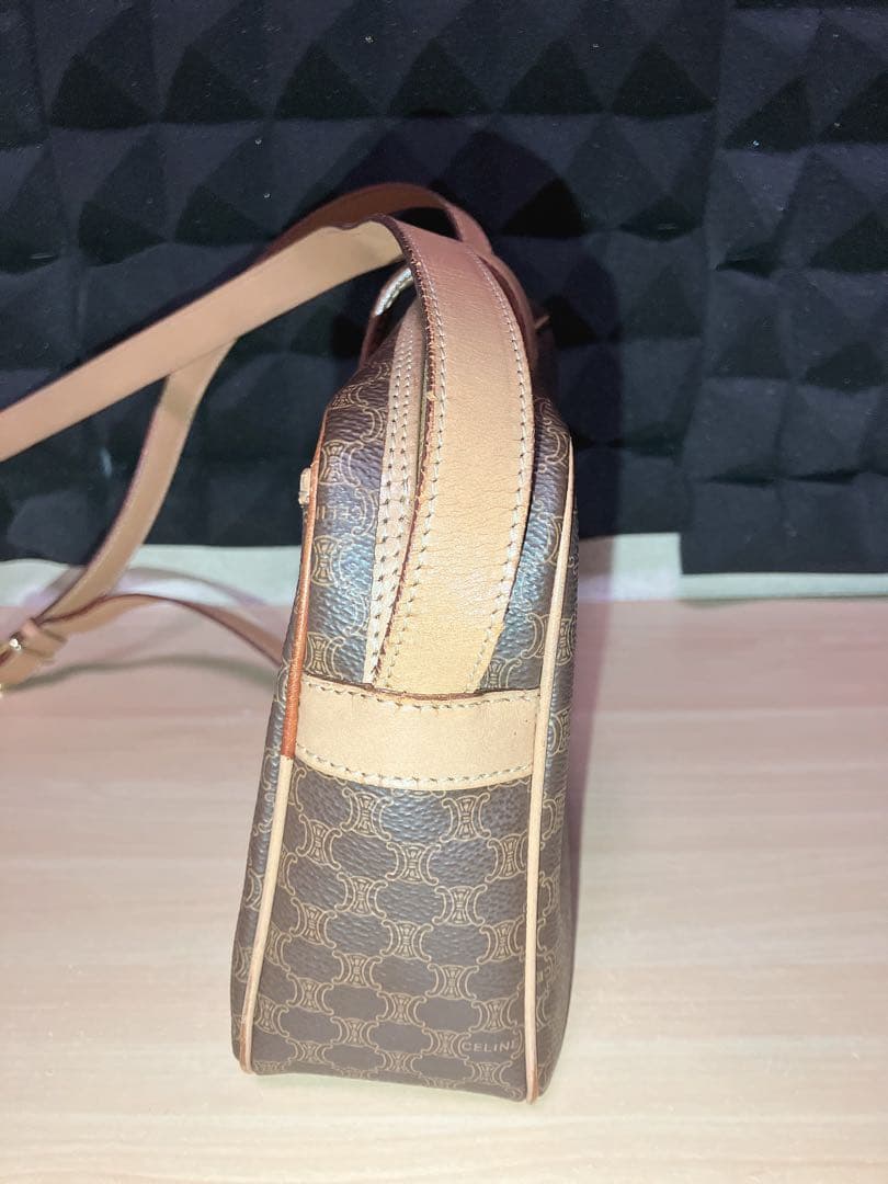 ヴィンテージ セリーヌ CELINEマカダム レザー ショルダーバッグ