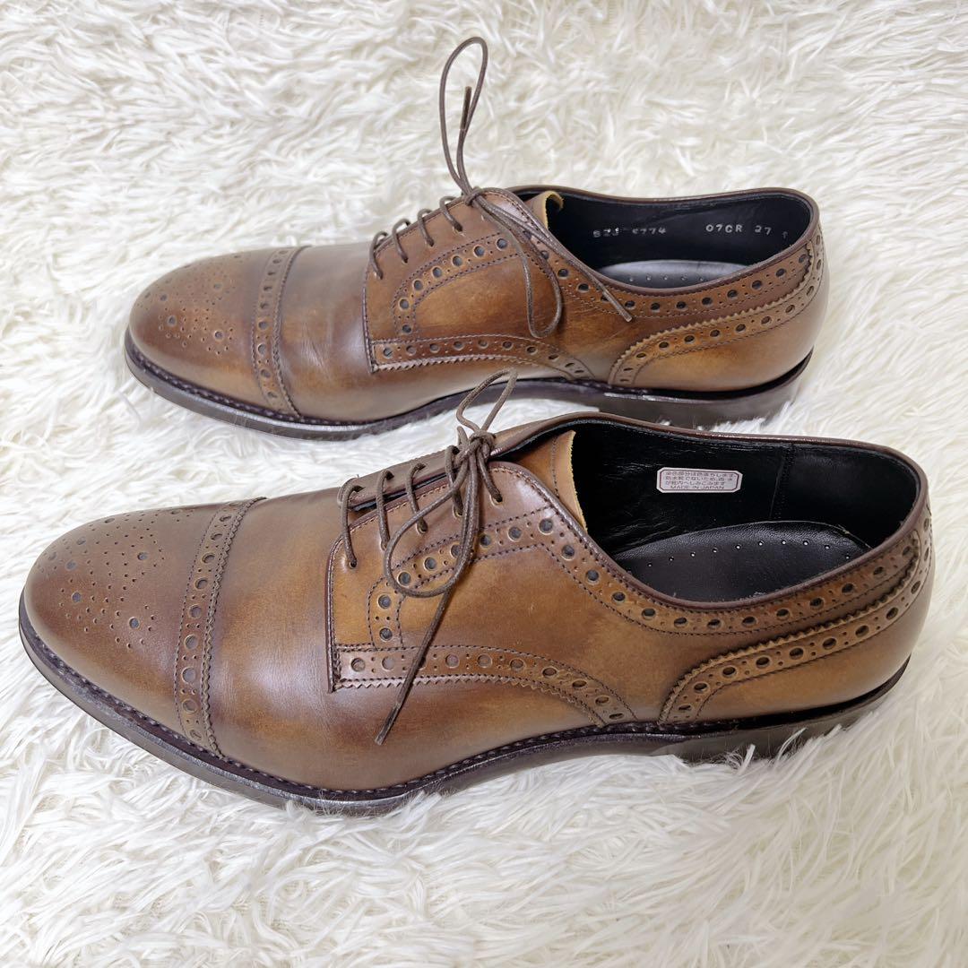 ✨未使用級✨　REGAL リーガル セミブローグ レザーシューズ 茶 27cm