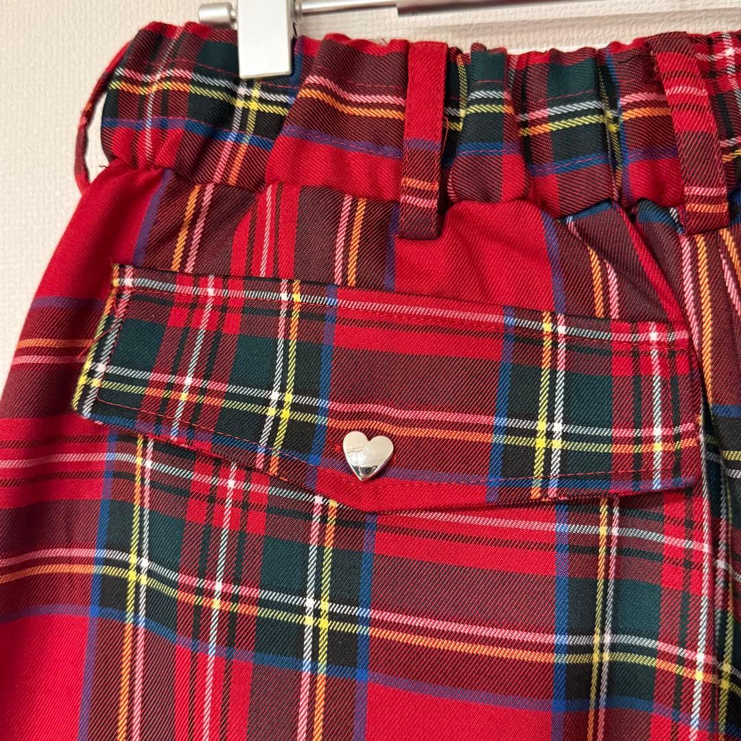 HEIHEI ハートポケットカーゴパンツ 大橋和也MV着用モデル 赤チェック