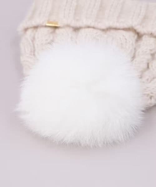 CA4LA カシラ ニット帽 EXWINTER 6 フォックスファー付 ブラック