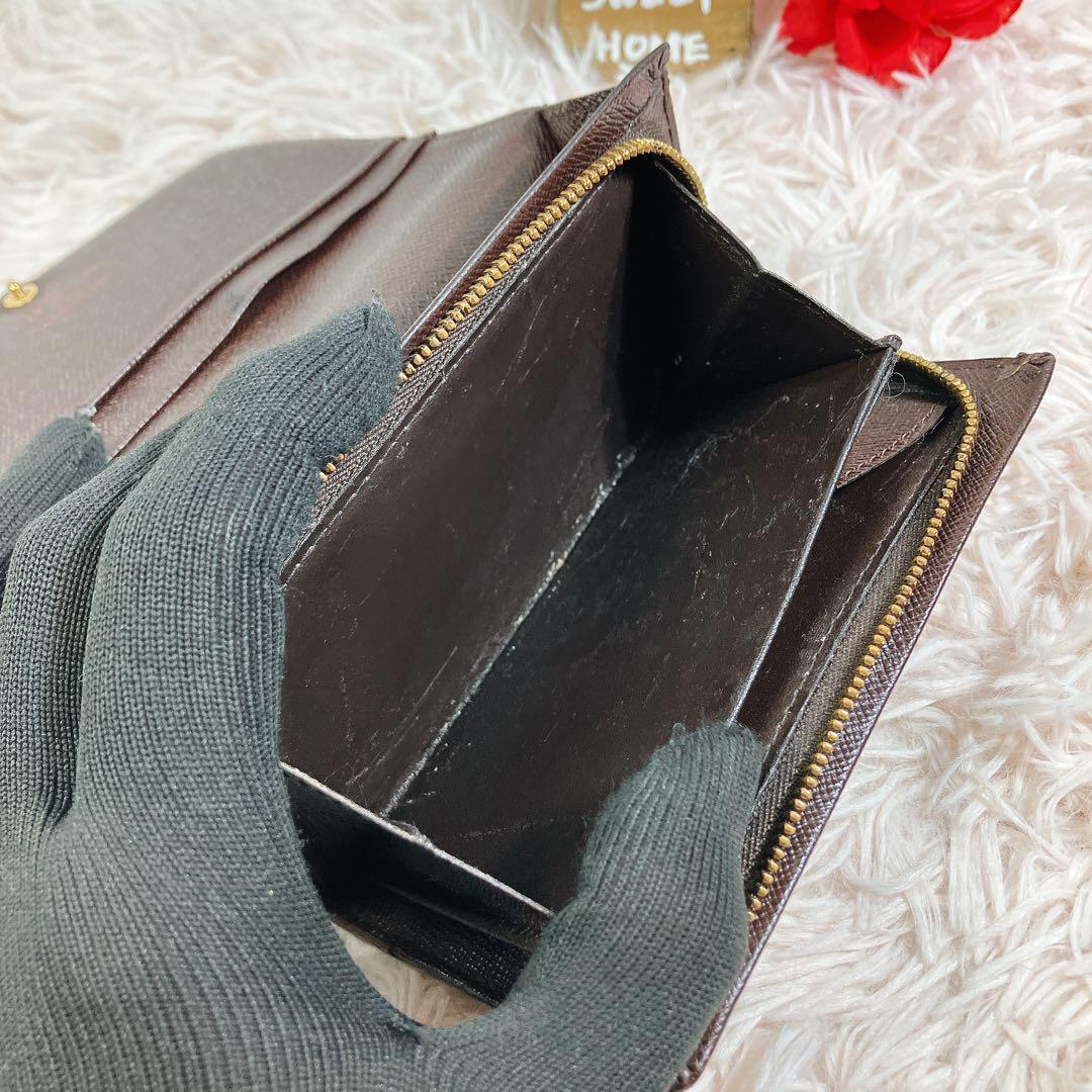 綺麗 ルイヴィトン ダミエ ポルトモネ ビエトレゾール L字 二つ折り 財布